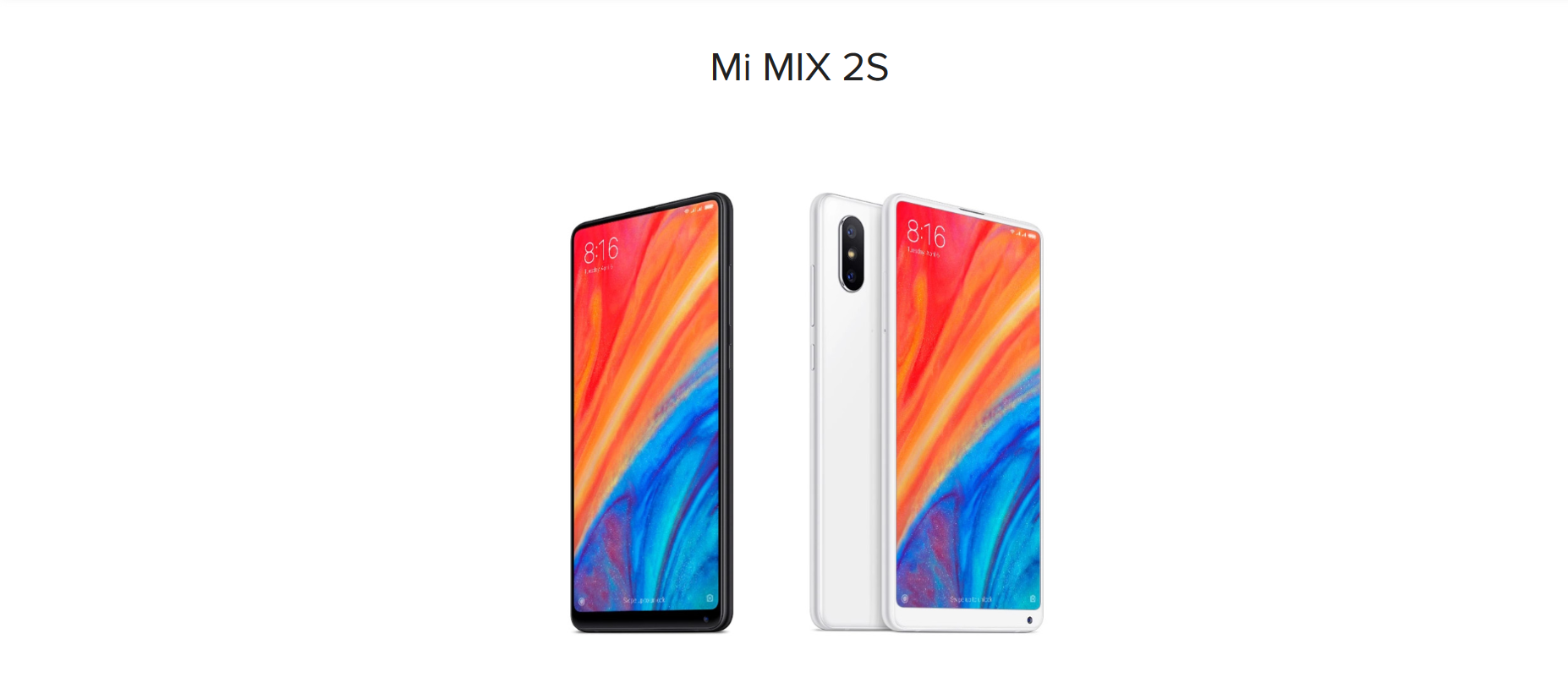 Смартфон Xiaomi Mi Mix 2S 6/128Gb белый