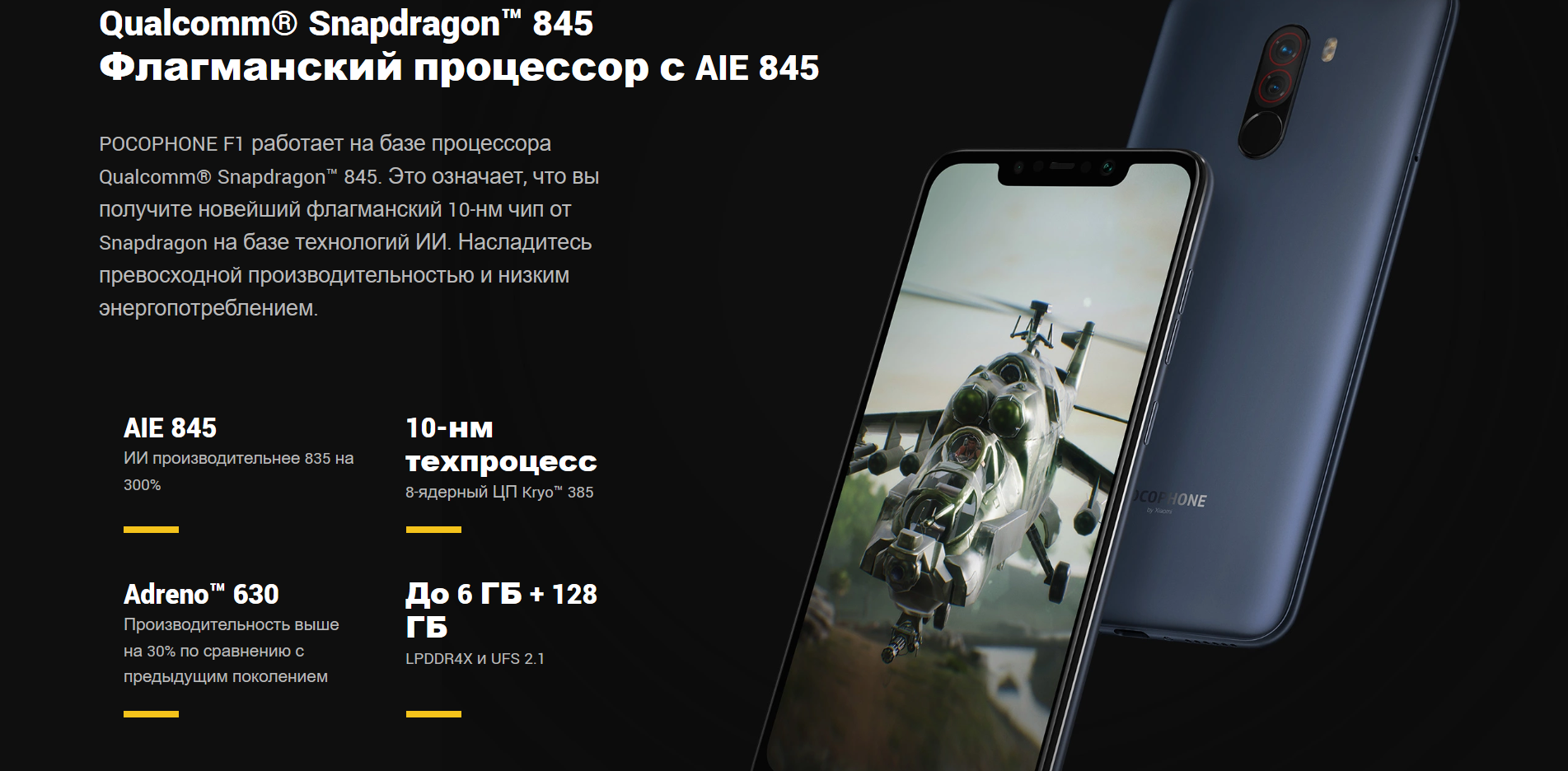 Смартфон Xiaomi Pocophone F1 6/64Gb черный